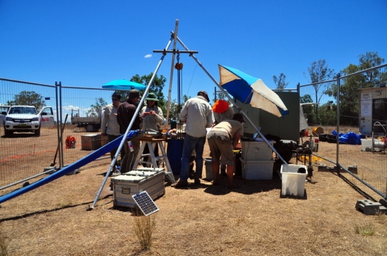 Extracting groundwater to investigate resources the conventional way requires more hands on deck. Picture: Dr Landon Halloran